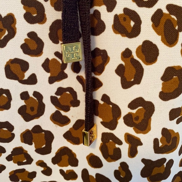 Tory Burch Darlene Leopard Tie Front Blouse - Picture 3 of 10